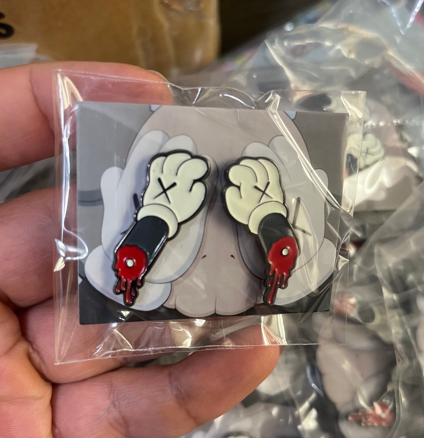 Kaws Hands 2 PC Pin Set